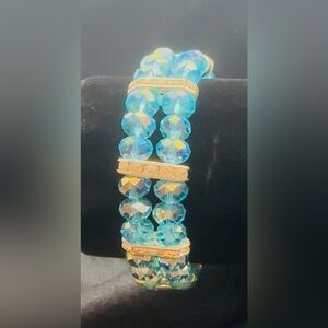 Elegant Blue Beaded Bracelet
